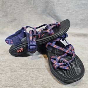 Chaco Zvolv Women Blue/Purple Orange Strap Loop Hiking Sandals J105982 1216 Sz 7